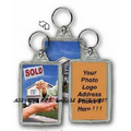 3D Lenticular Acrylic Key Chain (Rectangle w/ House)